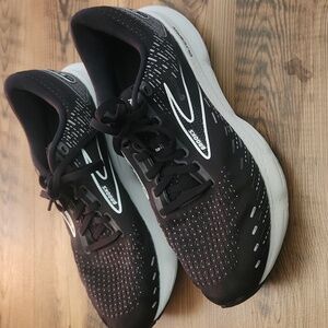 Brooks Glycerin GTS 20 Black Silver Running 10 Women Cushion Comfort Sneaker Gym